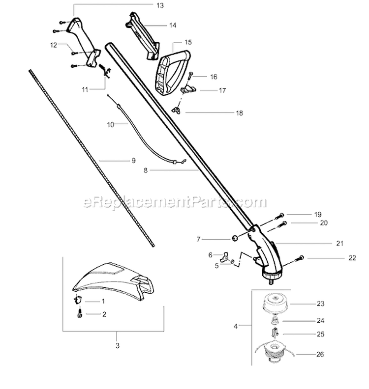 Page A Diagram and Parts List for SST Featherlite  LE Type 1 Weed Eater Trimmer